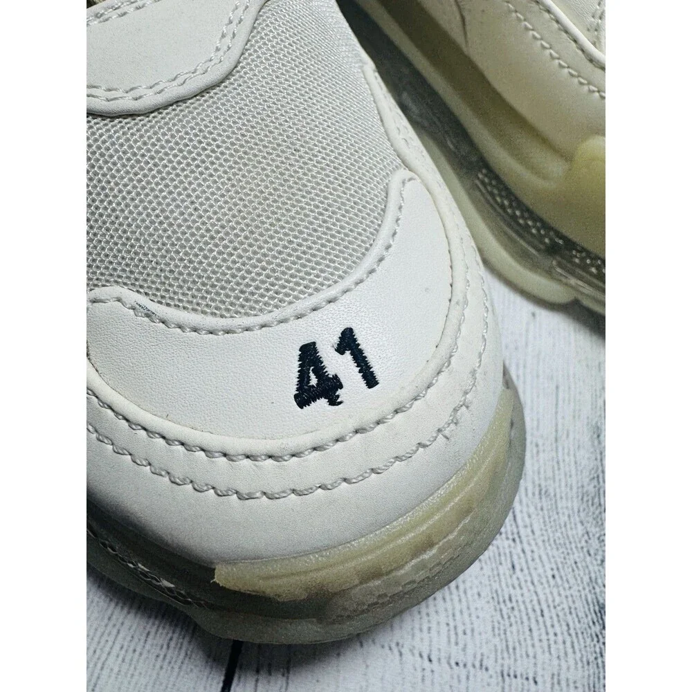 Balenciaga Triple S Men's Beige Rubber Sneakers Size EU 41 US 8 NO BOX